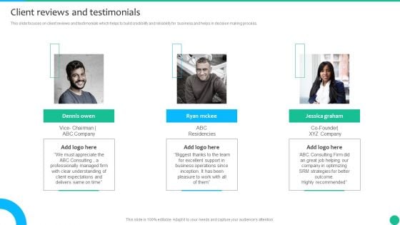Strategic Management Consultancy Business Profile Client Reviews And Testimonials Infographics PDF Strategic Management Consultancy Business Profile Client Reviews And Testimonials Infographics PDF