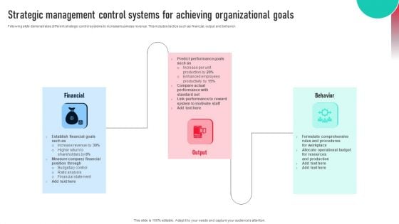 Strategic Management Control Systems For Achieving Organizational Goals Structure PDF