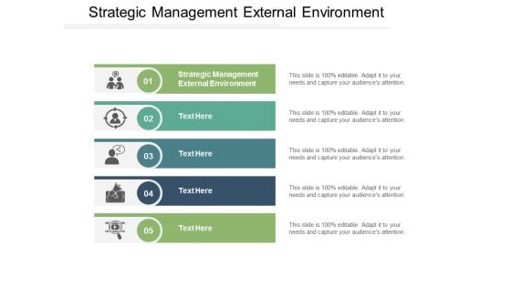 Strategic Management External Environment Ppt PowerPoint Presentation Portfolio Objects Cpb