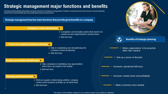 Strategic Management Major Functions And Benefits Ultimate Guide Of Strategic Management Professional PDF