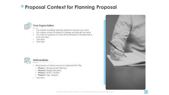 Strategic Management Proposal Context For Planning Proposal Ppt Gallery Show PDF