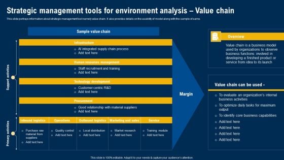 Strategic Management Tools For Environment Analysis Value Chain Ultimate Guide Of Strategic Management Brochure PDF