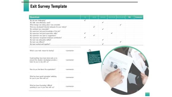 Strategic Manpower Management Exit Survey Template Formats PDF Strategic Manpower Management Exit Survey Template Formats PDF