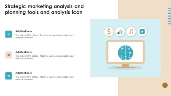 Strategic Marketing Analysis And Planning Tools And Analysis Icon Summary PDF