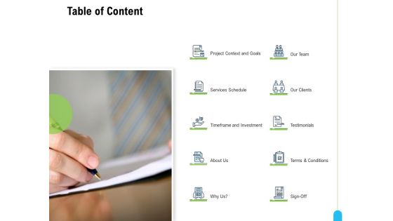 Strategic Marketing Approach Table Of Content Ppt File Outline PDF