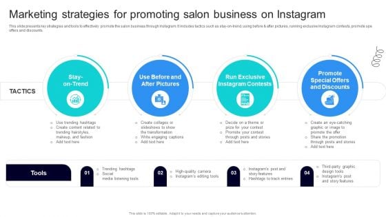 Strategic Marketing For Hair And Beauty Salon To Increase Marketing Strategies For Promoting Slides PDF