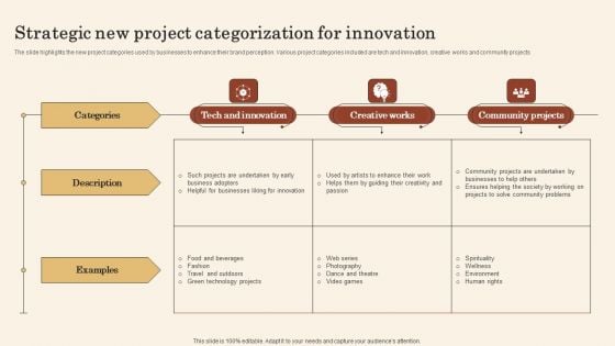 Strategic New Project Categorization For Innovation Ideas PDF Strategic New Project Categorization For Innovation Ideas PDF