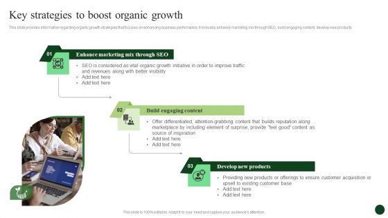 Strategic Organic Growth For Business Development Key Strategies To Boost Organic Growth Mockup PDF