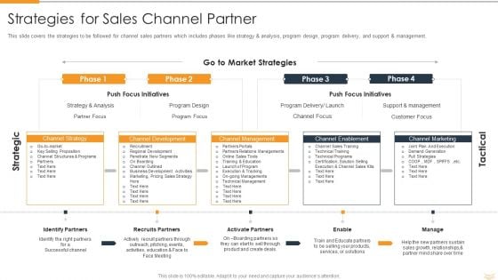 Strategic Partnership Management Plan Strategies For Sales Channel Partner Structure PDF