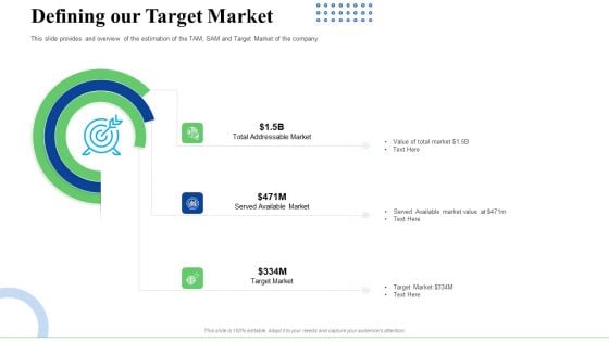 Strategic Plan For Business Expansion And Growth Defining Our Target Market Summary PDF