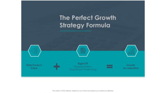 Strategic Plan For Companys Development The Perfect Growth Strategy Formula Ppt PowerPoint Presentation Inspiration Ideas