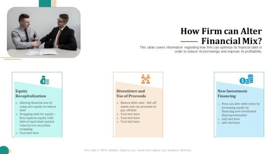 Strategic Plan For Corporate Recovery How Firm Can Alter Financial Mix Ppt Portfolio Tips PDF