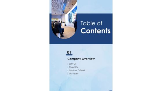 Strategic Plan For Effective Product Roll Out Event Table Of Contents One Pager Sample Example Document