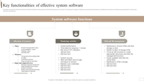 Strategic Plan For Enterprise Key Functionalities Of Effective System Software Guidelines PDF
