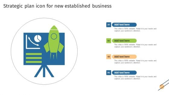 Strategic Plan Icon For New Established Business Brochure PDF