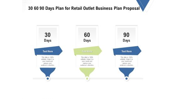 Strategic Plan Retail Store 30 60 90 Days Plan For Retail Outlet Business Plan Proposal Themes PDF