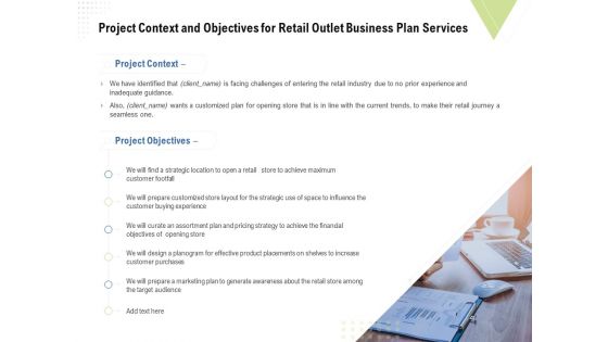 Strategic Plan Retail Store Project Context And Objectives For Outlet Business Plan Services Portrait PDF Strategic Plan Retail Store Project Context And Objectives For Outlet Business Plan Services Portrait PDF
