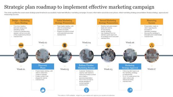 Strategic Plan Roadmap To Implement Effective Marketing Campaign Formats PDF