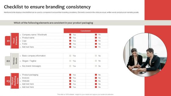 Strategic Plan To Establish And Promote Brand Awareness Checklist To Ensure Branding Consistency Professional PDF