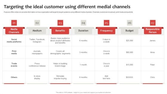 Strategic Plan To Establish And Promote Brand Awareness Targeting The Ideal Customer Using Different Designs PDF