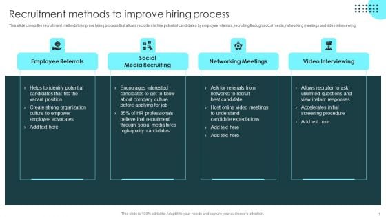 Strategic Plan To Optimize Recruitment Methods To Improve Hiring Process Sample PDF