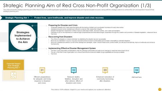 Strategic Planning Aim Of Red Cross Non Profit Organization Rules PDF