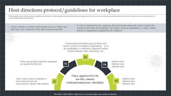 Strategic Playbook Sustaining Business During Pandemic Host Directions Protocol Summary PDF
