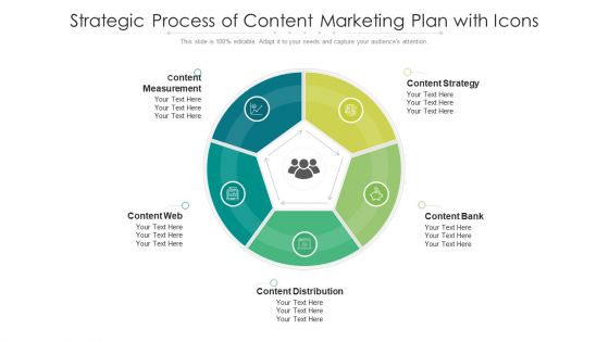 Strategic Process Of Content Marketing Plan With Icons Ppt PowerPoint Presentation File Graphics Download PDF