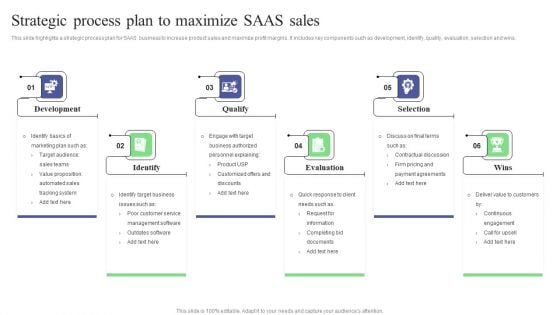 Strategic Process Plan To Maximize SAAS Sales Information PDF