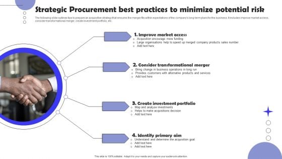 Strategic Procurement Best Practices To Minimize Potential Risk Ideas PDF