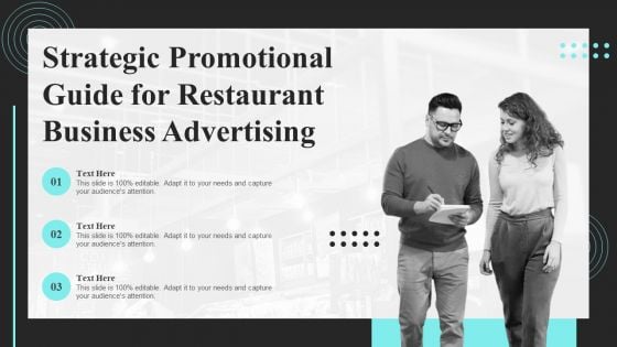 Strategic Promotional Guide For Restaurant Business Advertising Icons PDF