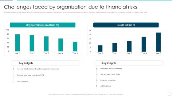 Strategic Risk Management And Mitigation Plan Challenges Faced By Organization Due To Financial Risks Formats PDF