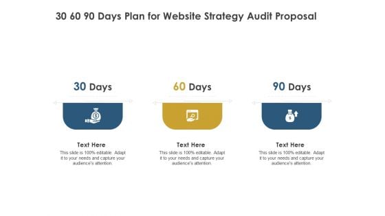 Strategic SEO Audit 30 60 90 Days Plan For Website Strategy Audit Proposal Graphics PDF