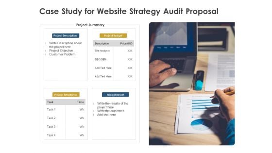 Strategic SEO Audit Case Study For Website Strategy Audit Proposal Pictures PDF