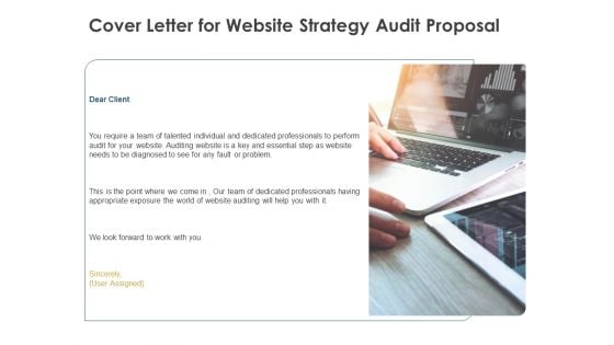 Strategic SEO Audit Cover Letter For Website Strategy Audit Proposal Topics PDF