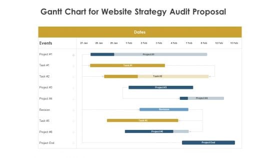 Strategic SEO Audit Gantt Chart For Website Strategy Audit Proposal Sample PDF