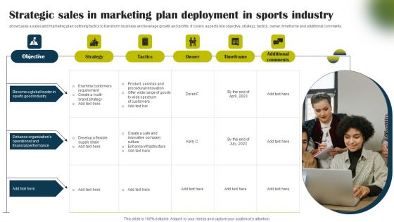 Strategic Sales In Marketing Plan Deployment In Sports Industry Themes PDF