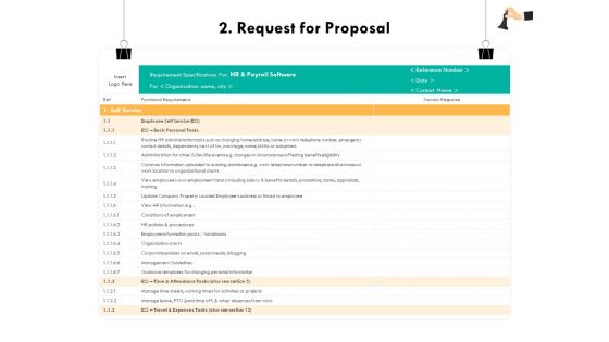 Strategic Sourcing For Better Procurement Value 2 Request For Proposal Ppt Layouts Diagrams PDF