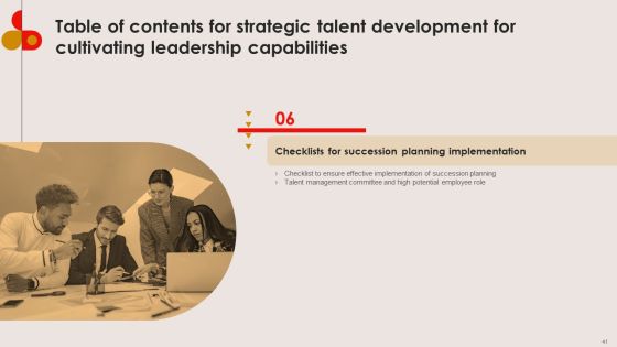 Strategic Talent Development For Cultivating Leadership Capabilities Ppt PowerPoint Presentation Complete Deck With Slides Slide41