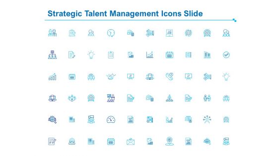 Strategic Talent Management Icons Slide Ppt PowerPoint Presentation Show Format PDF