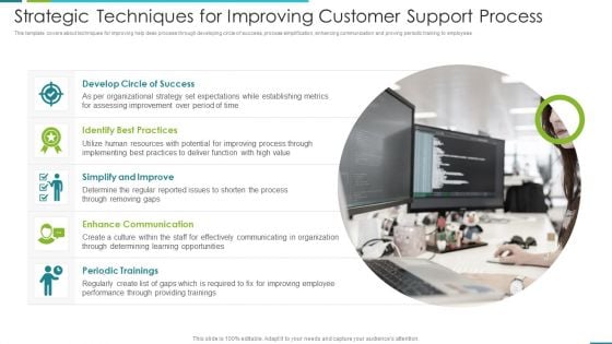 Strategic Techniques For Improving Customer Support Process Themes PDF