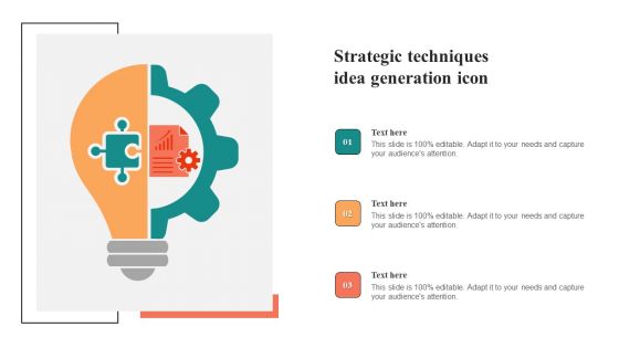 Strategic Techniques Idea Generation Icon Clipart PDF