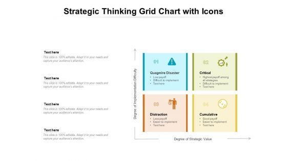 Strategic Thinking Grid Chart With Icons Ppt Powerpoint Presentation Portfolio Pictures Pdf