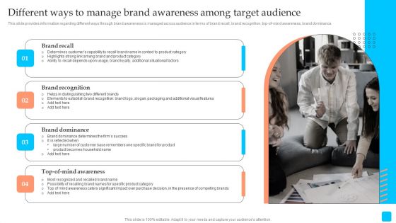 Strategic Toolkit To Administer Brand Image Different Ways To Manage Brand Awareness Among Target Audience Demonstration PDF Strategic Toolkit To Administer Brand Image Different Ways To Manage Brand Awareness Among Target Audience Demonstration PDF