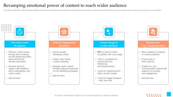 Strategic Toolkit To Administer Brand Image Revamping Emotional Power Of Content To Reach Wider Audience Structure PDF