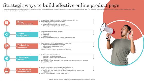 Strategic Ways To Build Effective Online Product Page Summary PDF