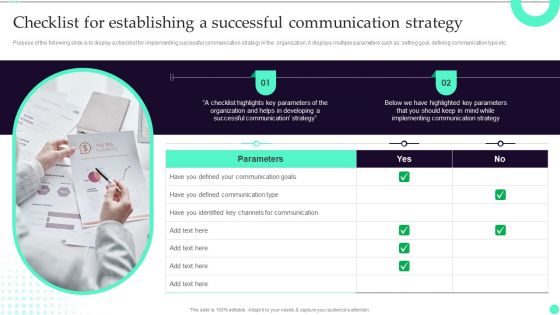 Strategies And Guide To Create Crisis Checklist For Establishing A Successful Communication Download PDF