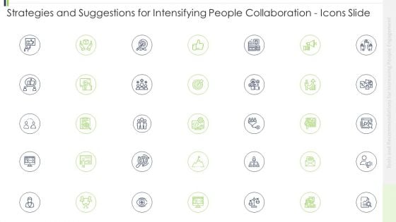 Strategies And Suggestions For Intensifying People Collaboration Icons Slide Background PDF