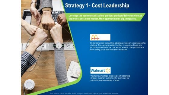 Strategies Distinguish Nearest Business Rivals Strategy 1 Cost Leadership Ppt Pictures Slide Portrait PDF