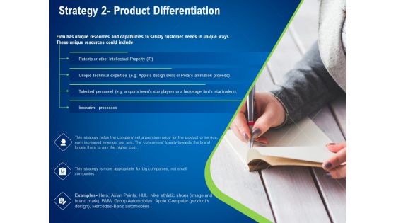 Strategies Distinguish Nearest Business Rivals Strategy 2 Product Differentiation Ppt Summary Objects PDF